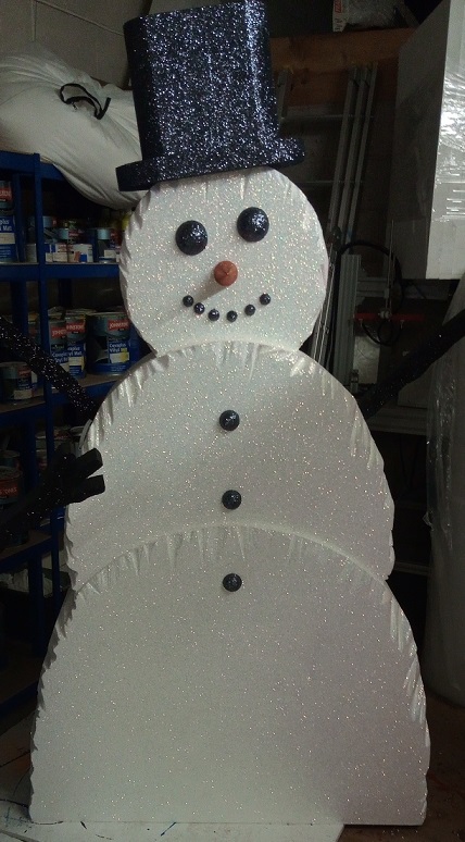 Glitter Snowman Prop