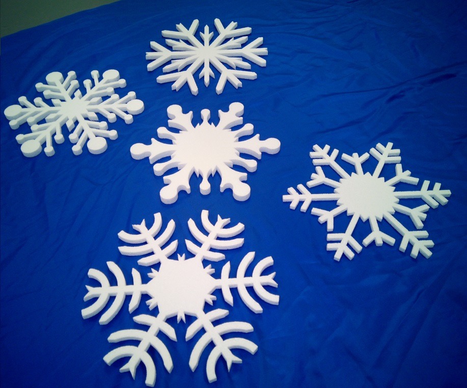 polystyrene snowflakes
